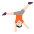 Person Cartwheeling Flat Light Emoji from Fluent Emoji Flat Set