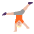 Person Cartwheeling Flat Medium Light Emoji from Fluent Emoji Flat Set