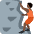 Person Climbing Dark Skin Tone Emoji from Twemoji Set