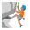 Person Climbing Flat Medium Emoji from Fluent Emoji Flat Set