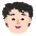 Person Curly Hair Flat Light Emoji from Fluent Emoji Flat Set