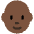 Person Dark Skin Tone Bald Emoji from Twemoji Set