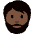 Person Dark Skin Tone Beard Emoji from Twemoji Set