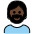 Person Dark Skin Tone Beard Emoji from OpenMoji Set
