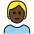 Person Dark Skin Tone Blond Hair Emoji from OpenMoji Set