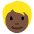 Person Dark Skin Tone Blond Hair Emoji from Twemoji Set