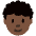 Person Dark Skin Tone Curly Hair Emoji from Twemoji Set