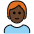 Person Dark Skin Tone Red Hair Emoji from OpenMoji Set