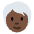 Person Dark Skin Tone White Hair Emoji from Twemoji Set