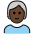 Person Dark Skin Tone White Hair Emoji from OpenMoji Set
