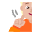 Person Deaf Flat Medium Light Emoji from Fluent Emoji Flat Set