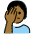 Person Facepalming Medium Dark Skin Tone Emoji from OpenMoji Set