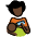 Person Feeding Baby Dark Skin Tone Emoji from OpenMoji Set