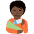 Person Feeding Baby Dark Skin Tone Emoji from Twemoji Set