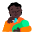Person Feeding Baby Flat Dark Emoji from Fluent Emoji Flat Set