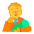 Person Feeding Baby Flat Default Emoji from Fluent Emoji Flat Set