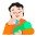 Person Feeding Baby Flat Light Emoji from Fluent Emoji Flat Set