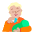 Person Feeding Baby Flat Medium Light Emoji from Fluent Emoji Flat Set