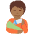 Person Feeding Baby Medium Dark Skin Tone Emoji from Twemoji Set