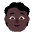 Person Flat Dark Emoji from Fluent Emoji Flat Set