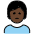 Person Frowning Dark Skin Tone Emoji from OpenMoji Set