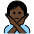 Person Gesturing No Dark Skin Tone Emoji from OpenMoji Set