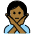 Person Gesturing No Medium Dark Skin Tone Emoji from OpenMoji Set