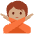 Person Gesturing No Medium Skin Tone Emoji from Twemoji Set