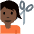 Person Getting Haircut Dark Skin Tone Emoji from Twemoji Set