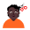 Person Getting Haircut Flat Dark Emoji from Fluent Emoji Flat Set