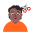 Person Getting Haircut Flat Medium Dark Emoji from Fluent Emoji Flat Set