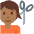 Person Getting Haircut Medium Dark Skin Tone Emoji from Twemoji Set