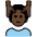 Person Getting Massage Dark Skin Tone Emoji from OpenMoji Set