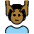 Person Getting Massage Medium Dark Skin Tone Emoji from OpenMoji Set