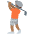 Person Golfing Medium Dark Skin Tone Emoji from Twemoji Set