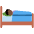 Person In Bed Dark Skin Tone Emoji from Twemoji Set