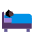 Person In Bed Flat Dark Emoji from Fluent Emoji Flat Set