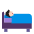 Person In Bed Flat Light Emoji from Fluent Emoji Flat Set