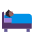 Person In Bed Flat Medium Dark Emoji from Fluent Emoji Flat Set