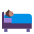 Person In Bed Flat Medium Emoji from Fluent Emoji Flat Set