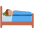 Person In Bed Medium Skin Tone Emoji from Twemoji Set