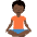 Person In Lotus Position Dark Skin Tone Emoji from Twemoji Set