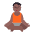 Person In Lotus Position Flat Medium Dark Emoji from Fluent Emoji Flat Set