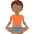 Person In Lotus Position Medium Dark Skin Tone Emoji from Twemoji Set