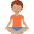 Person In Lotus Position Medium Skin Tone Emoji from Twemoji Set