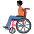 Person In Manual Wheelchair Dark Skin Tone Emoji from Twemoji Set