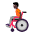 Person In Manual Wheelchair Flat Dark Emoji from Fluent Emoji Flat Set
