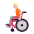 Person In Manual Wheelchair Flat Medium Light Emoji from Fluent Emoji Flat Set