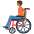 Person In Manual Wheelchair Medium Dark Skin Tone Emoji from Twemoji Set