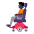 Person In Motorized Wheelchair Flat Dark Emoji from Fluent Emoji Flat Set